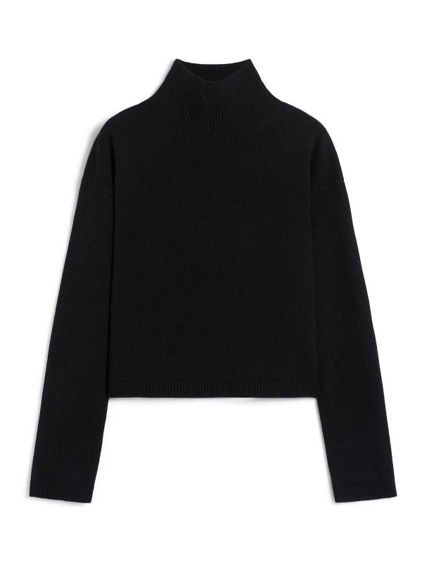 S MAX MARA: Rollkragenpullover  und Polo-Ausschnitt - Rollkragenpullover - Schwarz