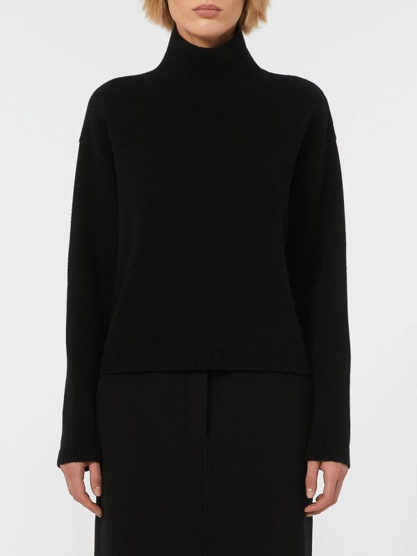 The Best Shops S MAX MARA: Rollkragenpullover  und Polo-Ausschnitt - Rollkragenpullover - Schwarz