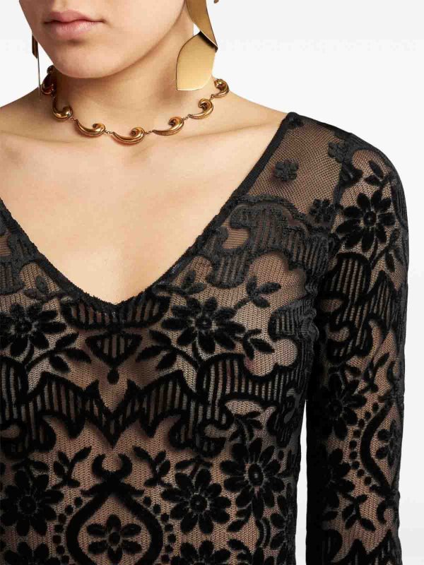 ETRO buy online 膝丈ドレス - 黒