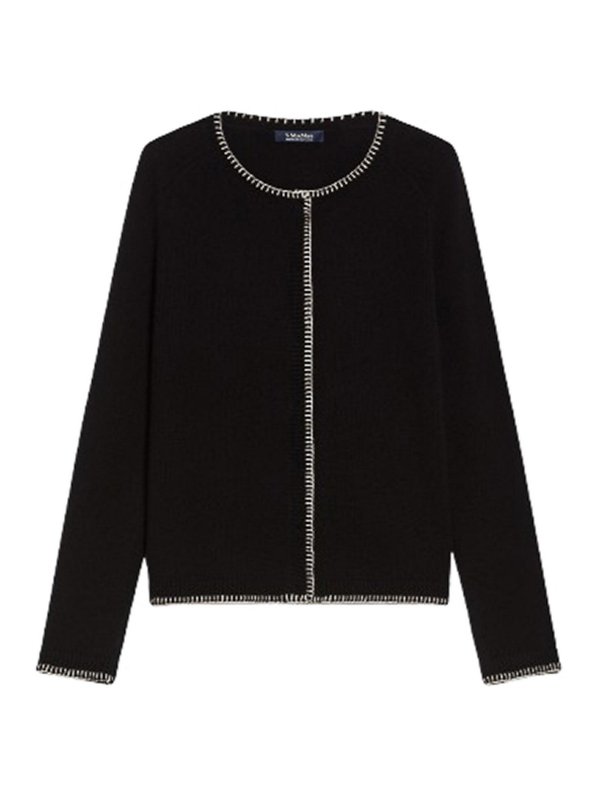 S MAX MARA: カーディガン - カーディガン - 黒