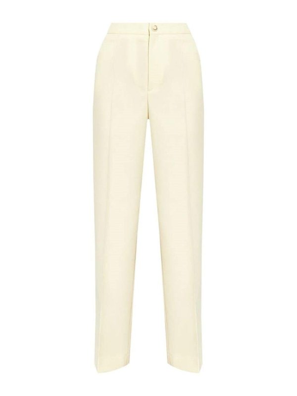 MONCLER: テーラードトラウザー - テーラードパンツ - 白