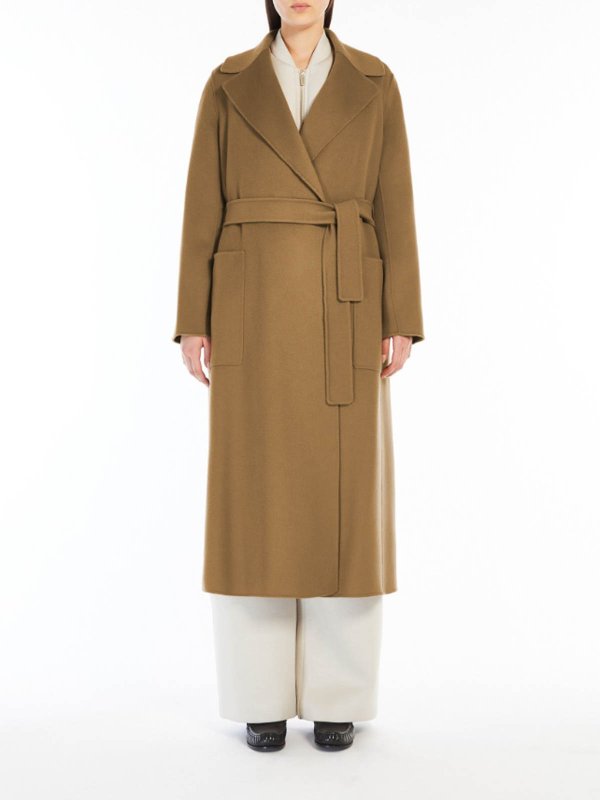 S MAX MARA: knee length coats online - Wool Wrap Coat