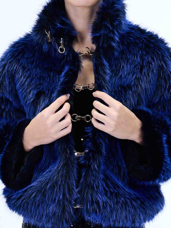 JUST CAVALLI buy online 毛皮/ムートンコート - ブルー