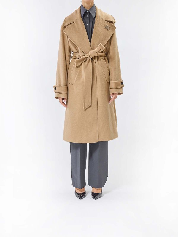 KARL LAGERFELD: ニーレングスコート online - 膝丈コート - キャメル