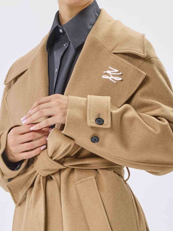 KARL LAGERFELD buy online 膝丈コート - キャメル
