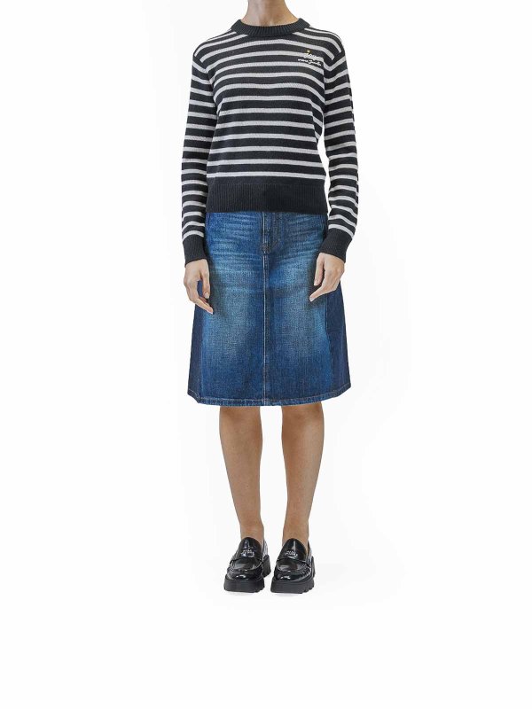 MARC JACOBS: Strickpullover mit Rundhalsausschnitt online - Rundhalspullover - Weiß