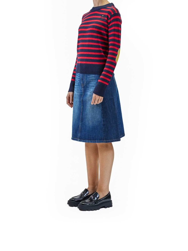 The Best Shops MARC JACOBS: Strickpullover mit Rundhalsausschnitt - Rundhalspullover - Blau