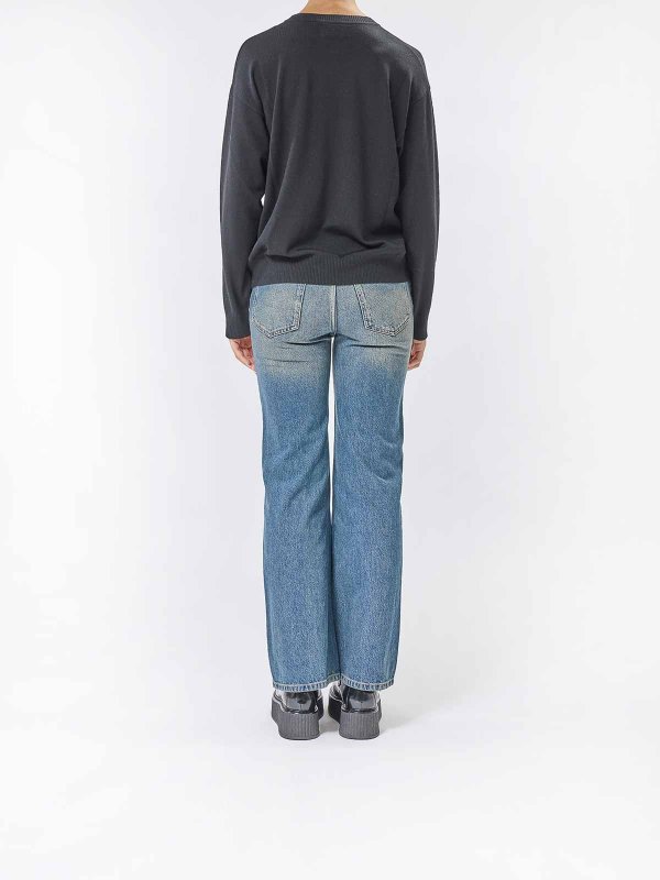 クルーネック - 黒 shop online: MOSCHINO