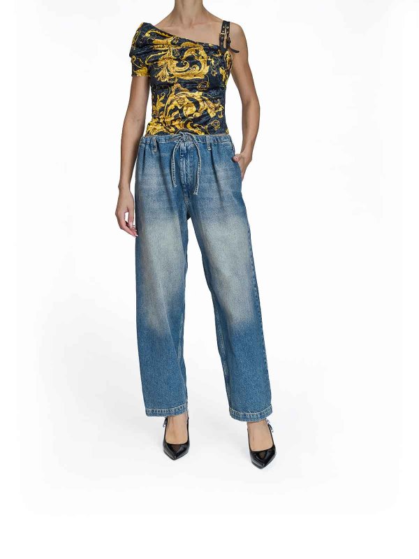 ブーツカットジーンズ - ブルー shop online: MOSCHINO