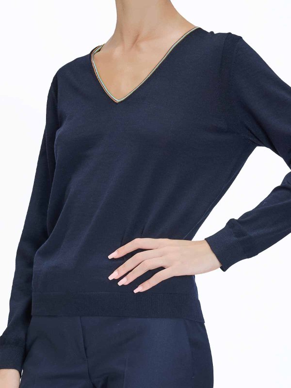 PAUL SMITH buy online Pull À Col V - Bleu