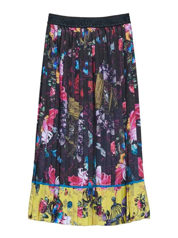 Versace Jeans Couture: ニーレングススカート＆ミディ丈 - 膝丈/ミディスカート - マルチカラー