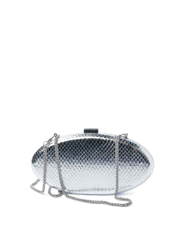 クラッチバッグ - 銀 shop online: JUST CAVALLI
