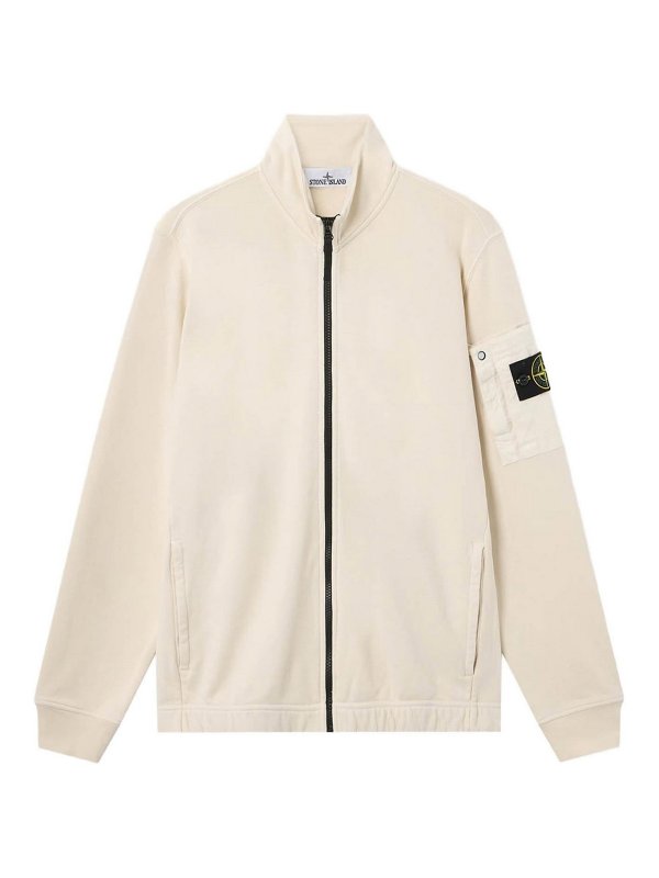 STONE ISLAND: スウェット＆セーター - スウェットシャツ/セーター - 白