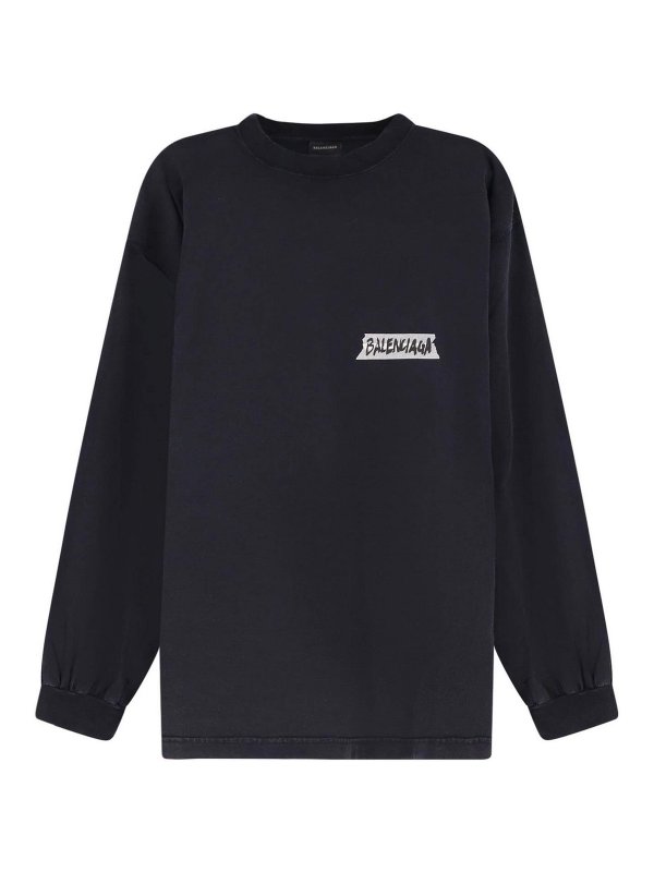 BALENCIAGA: Tシャツ - Tシャツ - 黒