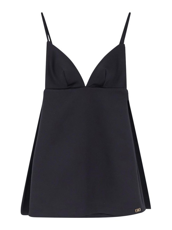 ELISABETTA FRANCHI: ショートドレス - ショートドレス - 黒