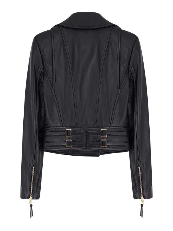ELISABETTA FRANCHI: レザージャケット online - レザージャケット - 黒
