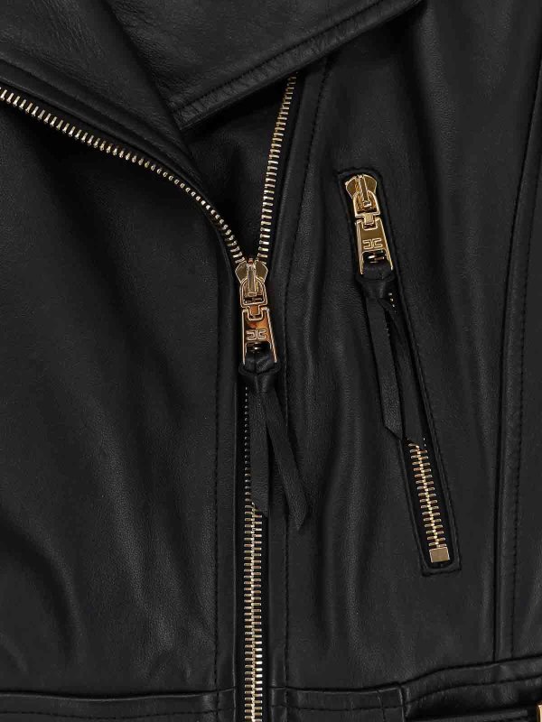 The Best Shops ELISABETTA FRANCHI: レザージャケット - レザージャケット - 黒