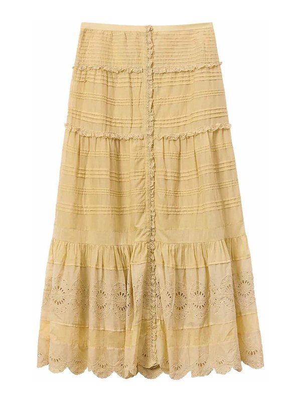 Isabel Marant Etoile: ニーレングススカート＆ミディ丈 - 膝丈/ミディスカート - イエロー