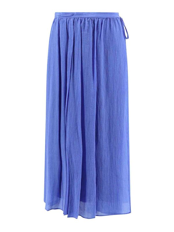 POLO RALPH LAUREN: ニーレングススカート＆ミディ丈 - 膝丈/ミディスカート - ブルー