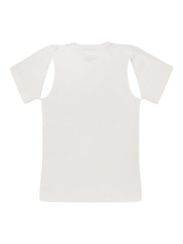 AXEL ARIGATO: t-shirts online - Cotton T-Shirt With Cut Out Details