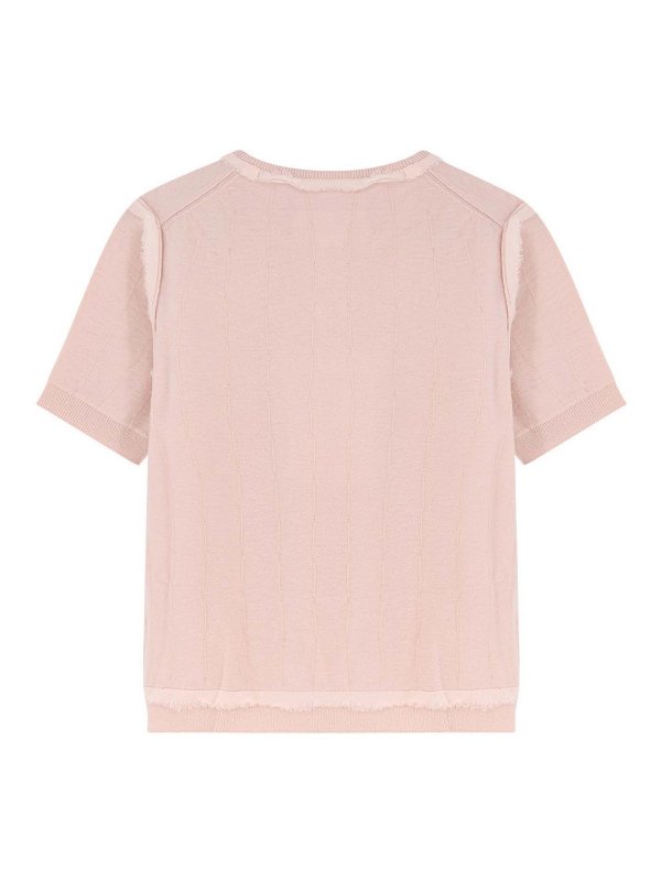 Maison Margiela: クルーネック online - クルーネック - ライトピンク