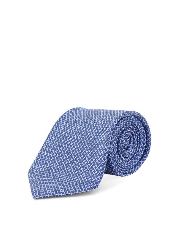 FERRAGAMO: Corbatas y pajaritas - Corbata - Azul