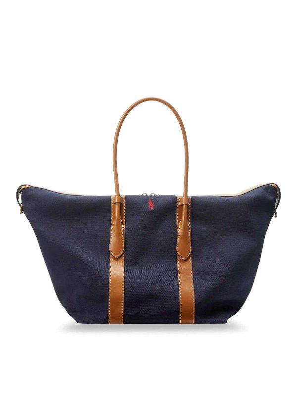 POLO RALPH LAUREN: shoulder bags - Canvas Shoulder Bag With Embroidered Logo