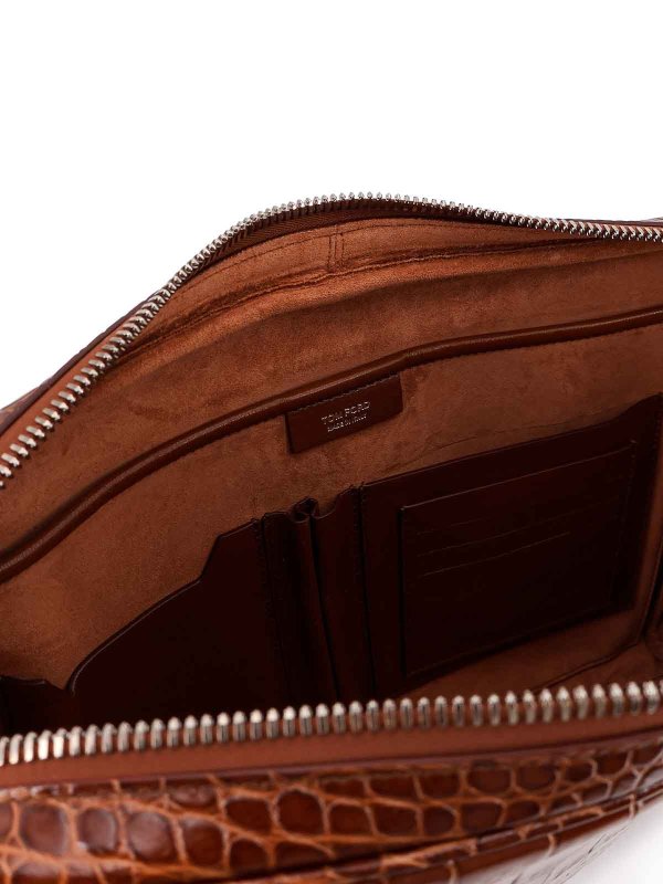 クラッチバッグ - ブラウン shop online: TOM FORD