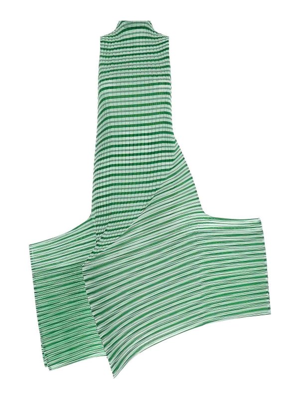 ISSEY MIYAKE: ニーレングスドレス - 膝丈ドレス - 緑