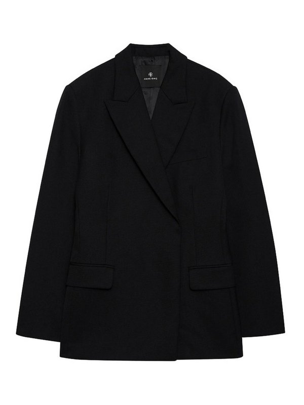 ANINE BING: カジュアルジャケット - カジュアルジャケット - 黒