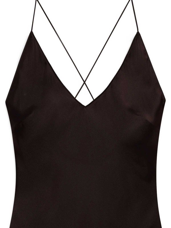 膝丈ドレス - ブラウン shop online: ANINE BING