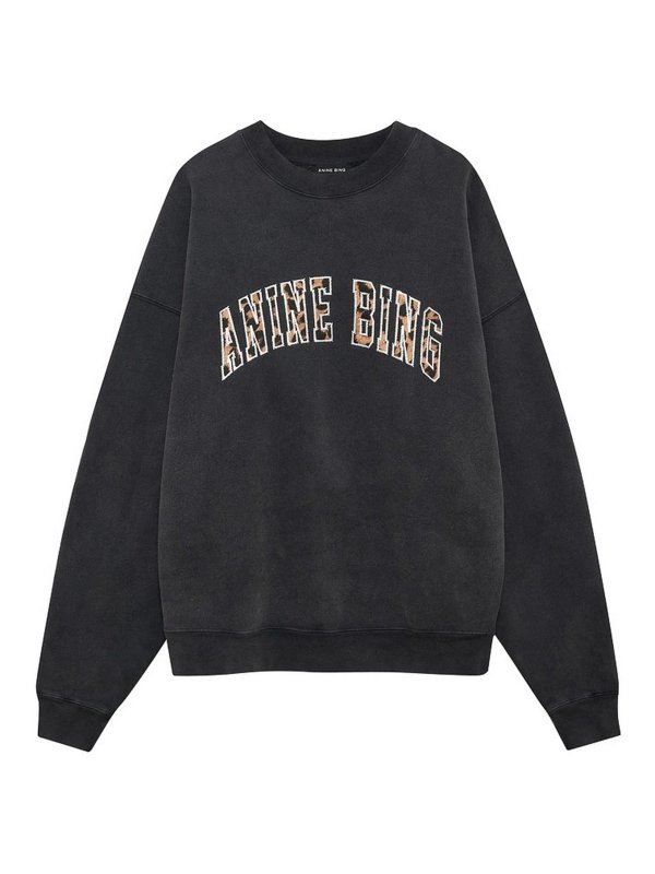 ANINE BING: スウェット＆セーター - スウェットシャツ/セーター - 黒