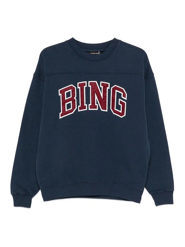 ANINE BING: スウェット＆セーター - スウェットシャツ/セーター - ダークブルー