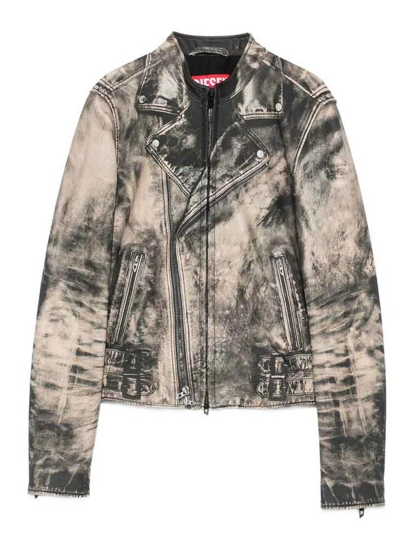 DIESEL: レザーコート - レザーコート - ベージュ