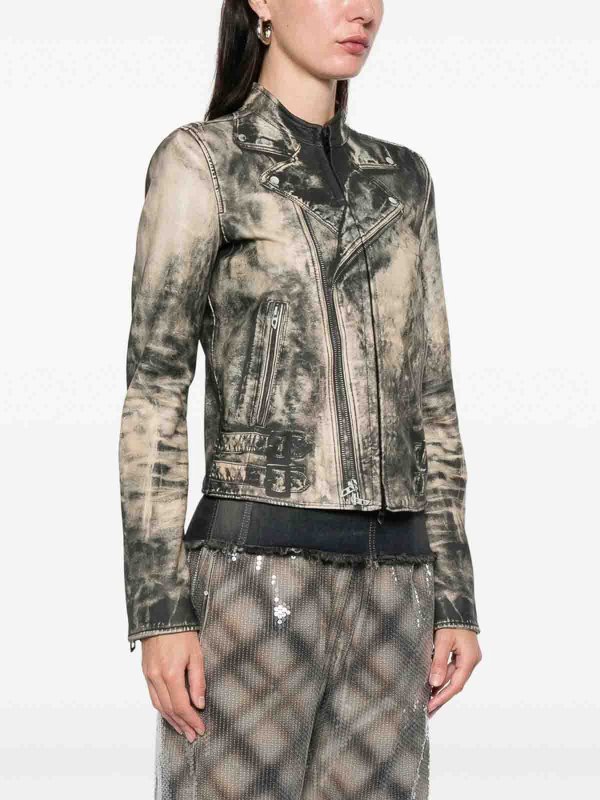 DIESEL buy online レザーコート - ベージュ