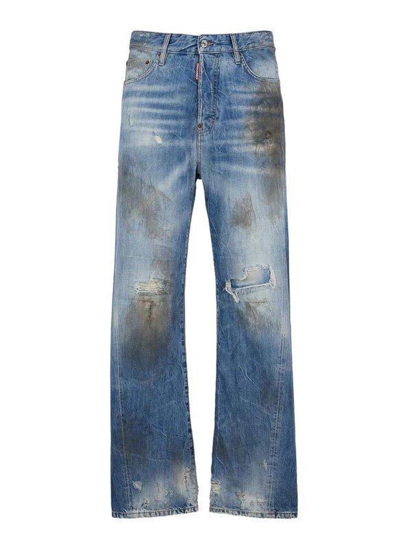 DSQUARED2: Jeans Rectos - Vaqueros Rectos - Azul