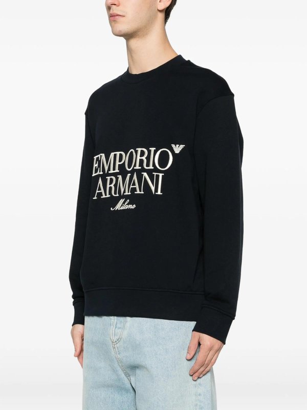 The Best Shops EMPORIO ARMANI: スウェット＆セーター - スウェットシャツ/セーター - ブルー