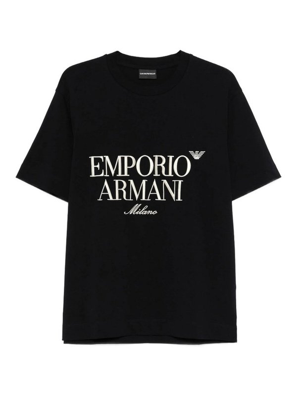 EMPORIO ARMANI: Tシャツ - Tシャツ - 黒