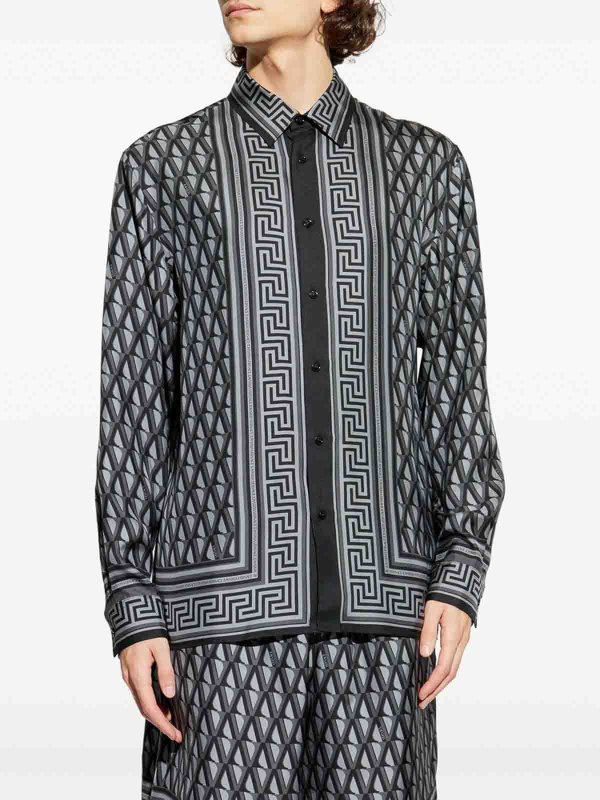 VERSACE: Camisas online - Camisa - Gris
