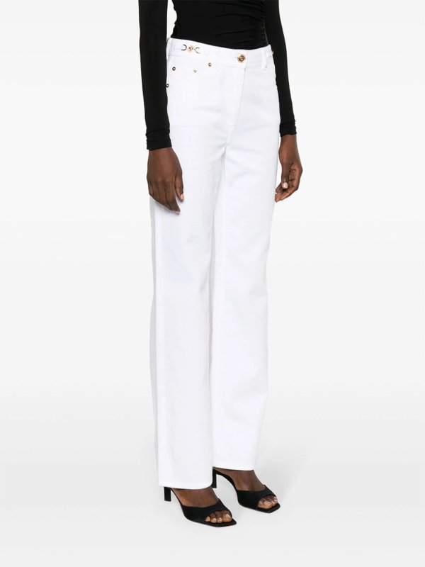The Best Shops VERSACE: Jeans Rectos - Vaqueros Rectos - Blanco
