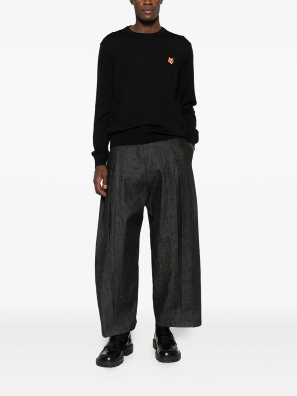 MAISON KITSUNÉ: クルーネック online - クルーネック - 黒