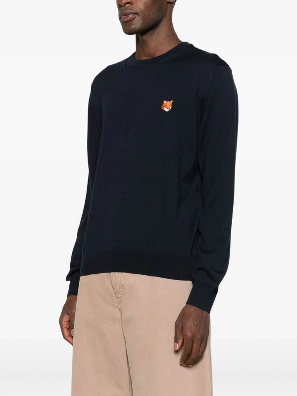 MAISON KITSUNÉ: クルーネック online - クルーネック - 黒