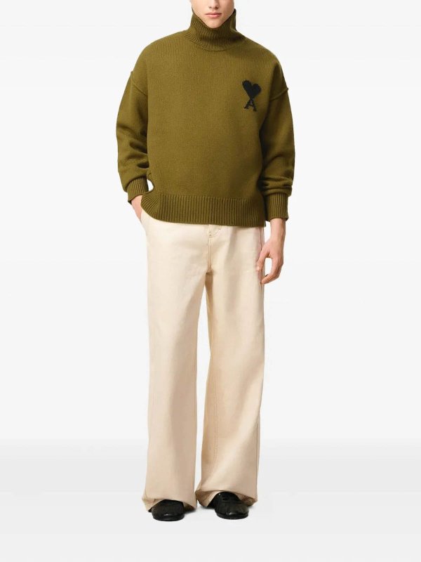 The Best Shops AMI PARIS: クルーネック - クルーネック - ダークグリーン