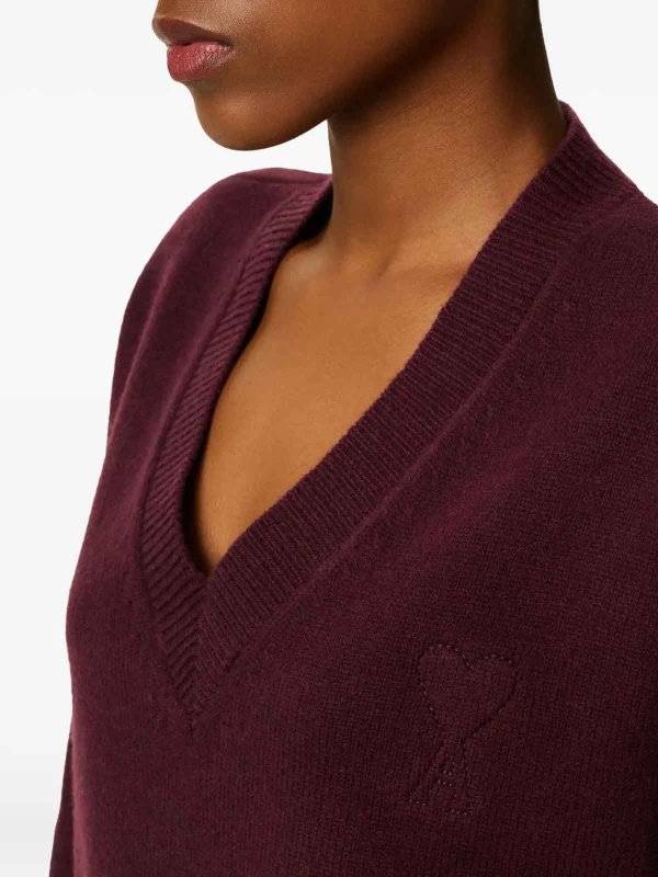 The Best Shops AMI PARIS: Rundhalspullover - Rot