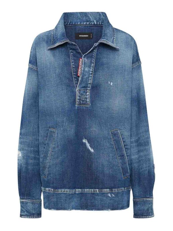 DSQUARED2: Tops und Tank Tops - Top - Dunkelblau