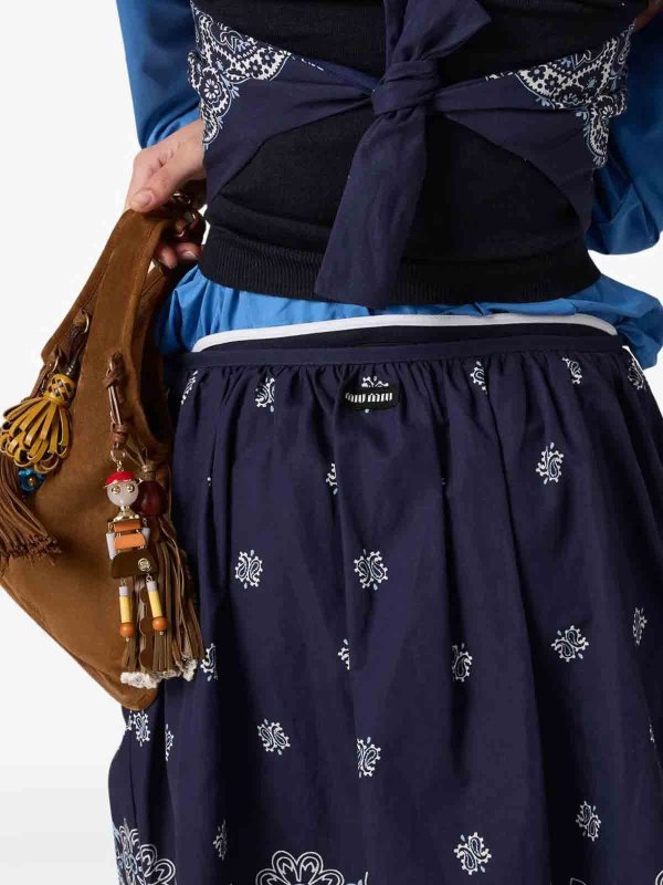 Flamed Poplin Skirts shop online: MIU MIU