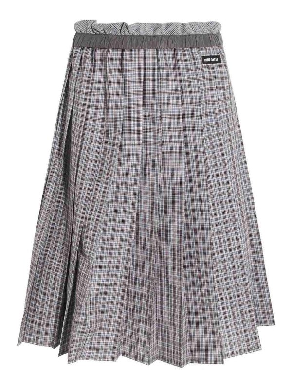 MIU MIU: Knee length skirts & Midi - Gonne Check