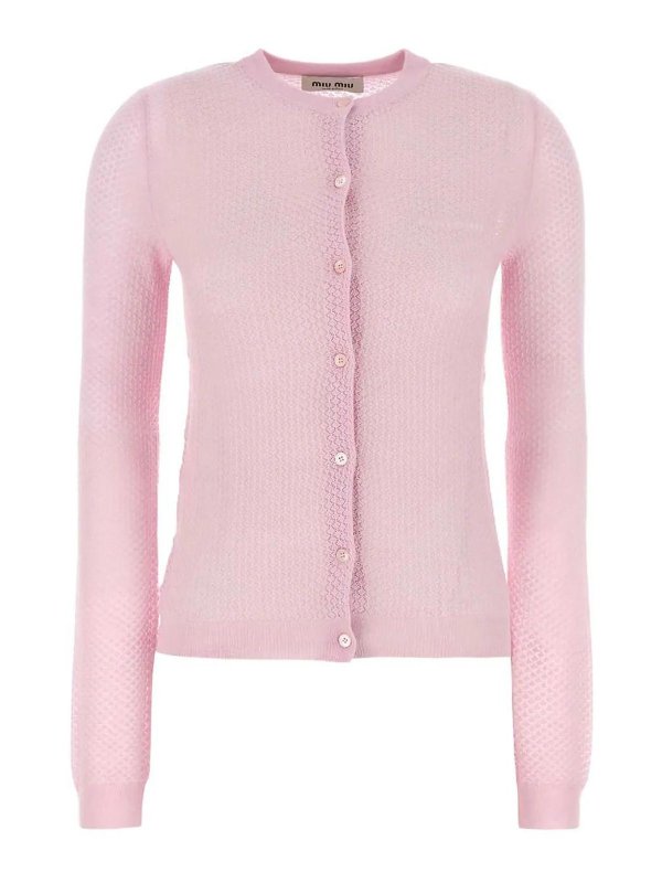 MIU MIU: crew necks - Cashmere Lace Knitwear F18