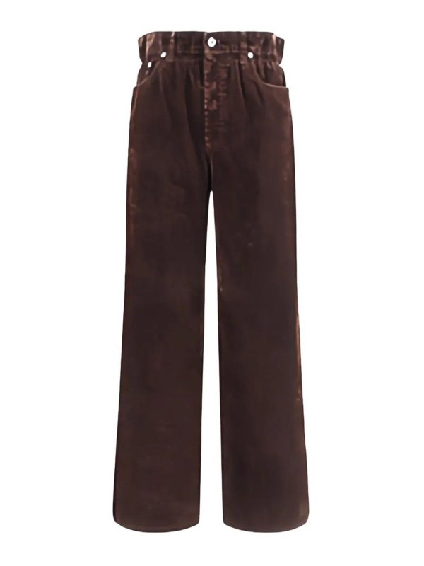 MIU MIU: casual trousers - Pantaloni Velvet Chambray