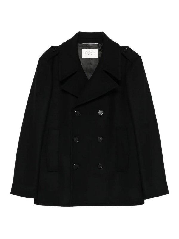 SAINT LAURENT: knee length coats - Manteau M42I Retouche Army Feu